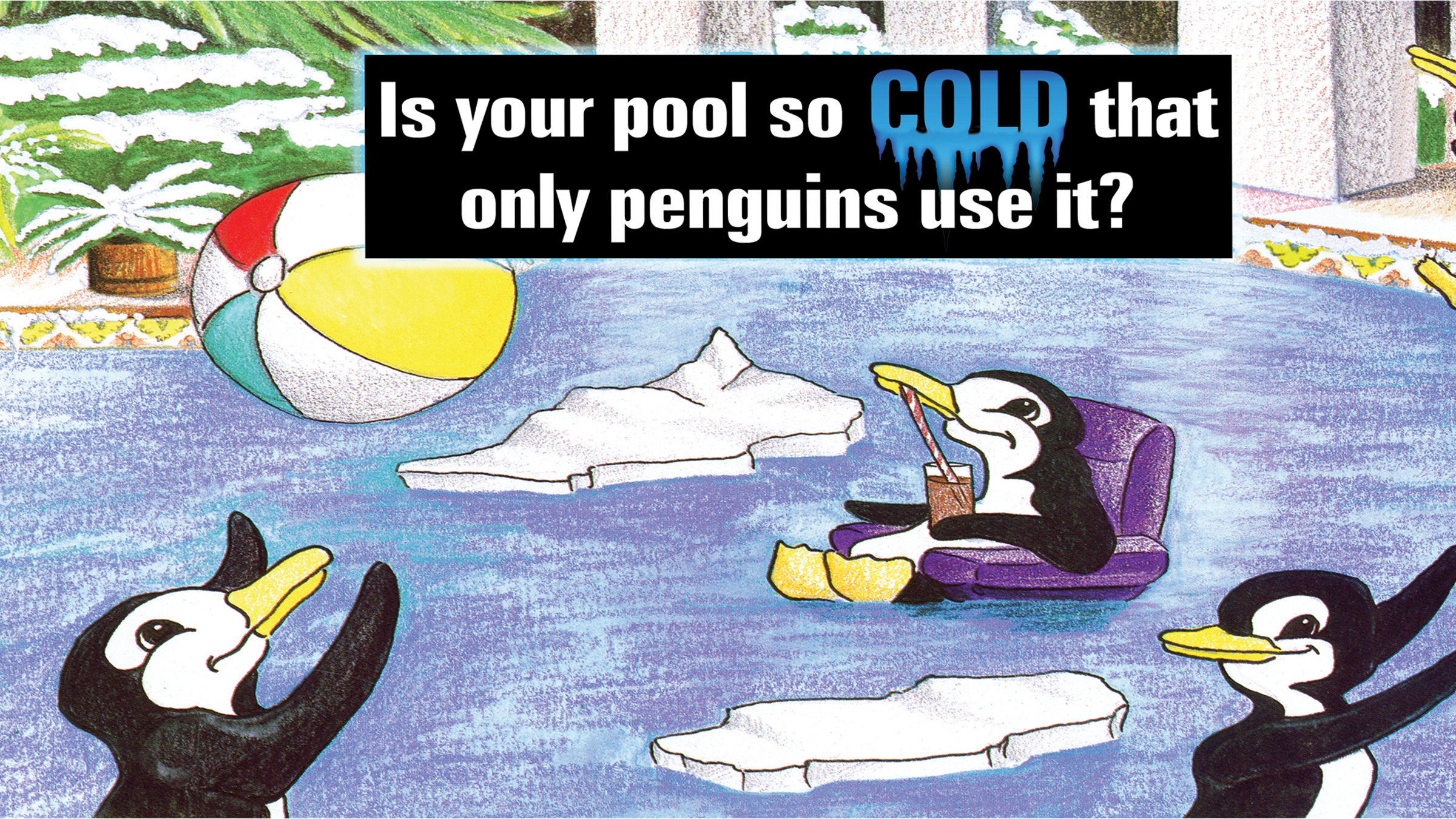 chilly swimming pool cartoon